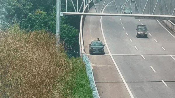 高速上男子痛苦停车，交警提醒：蒙个塑料袋呼吸