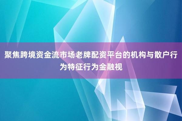 聚焦跨境资金流市场老牌配资平台的机构与散户行为特征行为金融视