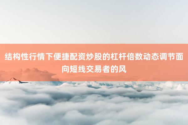 结构性行情下便捷配资炒股的杠杆倍数动态调节面向短线交易者的风