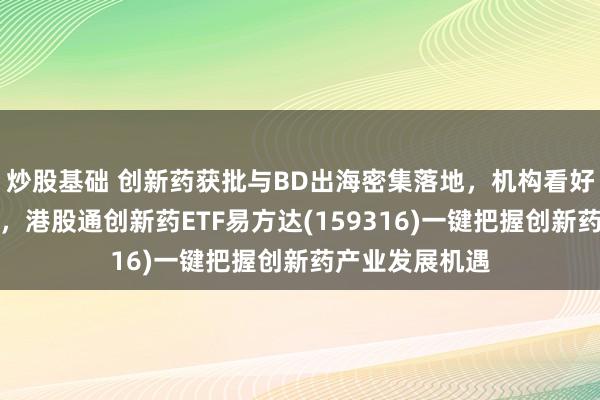 炒股基础 创新药获批与BD出海密集落地,机构看好医药行情延续,港股通创新药ETF易方达(159316)一键把握创新药产业发展机遇
