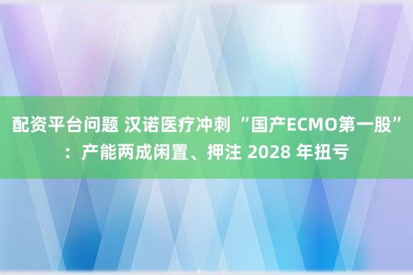 配资平台问题 汉诺医疗冲刺 “国产ECMO第一股”：产能两成闲置、押注 2028 年扭亏